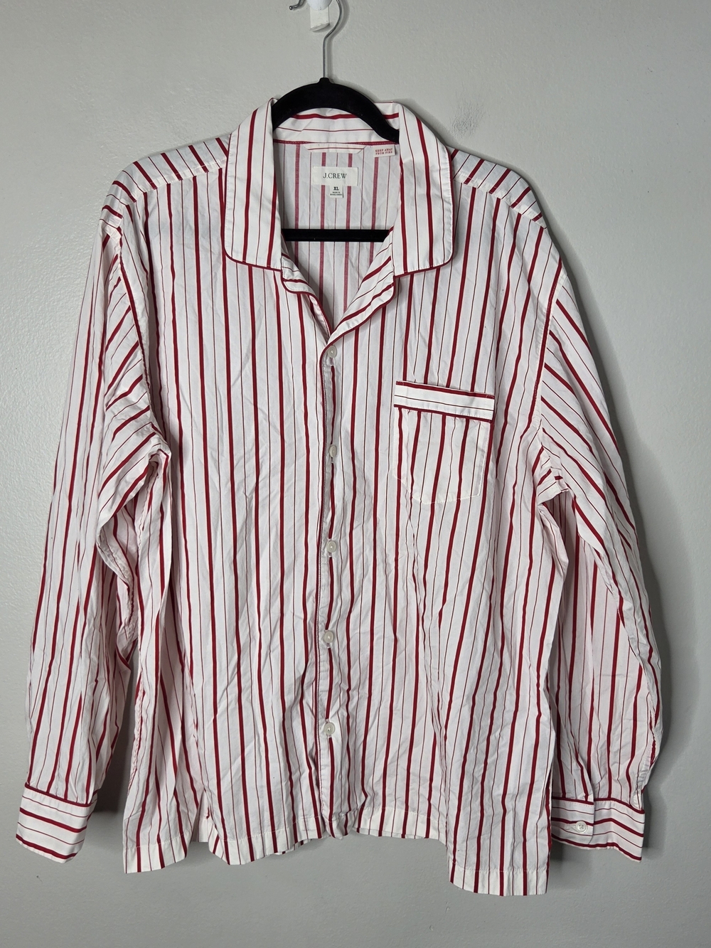 J Crew Peppermint Striped Cotton Poplin Pajama Pant Set - Picture 2 of 13